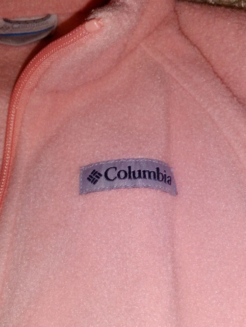 Columbia Light Pink Full-Zip Kids Fleece Jacket